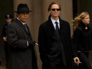 Esai Morales and Eric Stoltz in "Caprica." (Syfy photo)